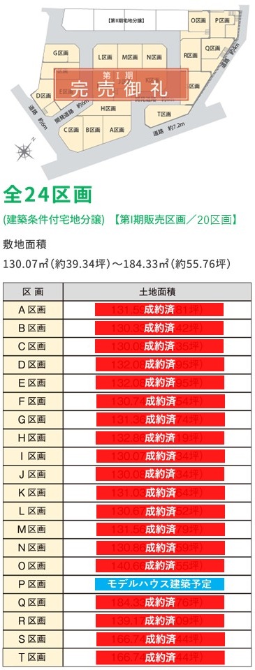 名古屋市緑区ナルミテラス分譲地区画図